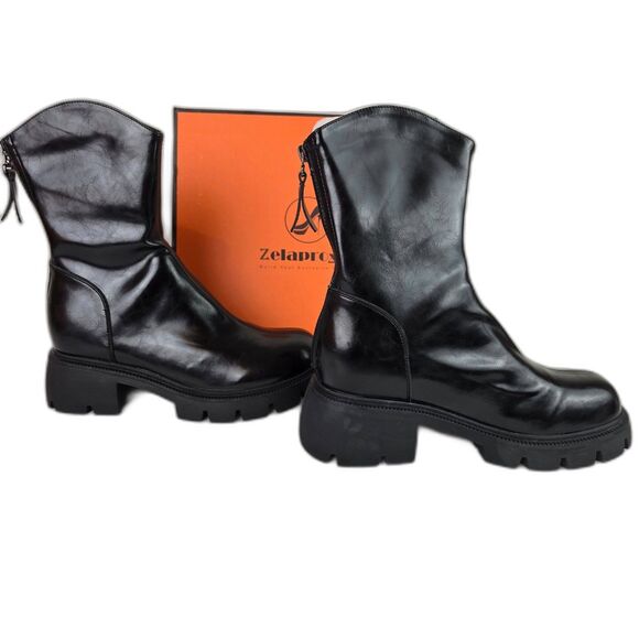 Zelaprocx Shoes - Zelaprox Boots 9.5 Black Womens Heels New 3.5in heel